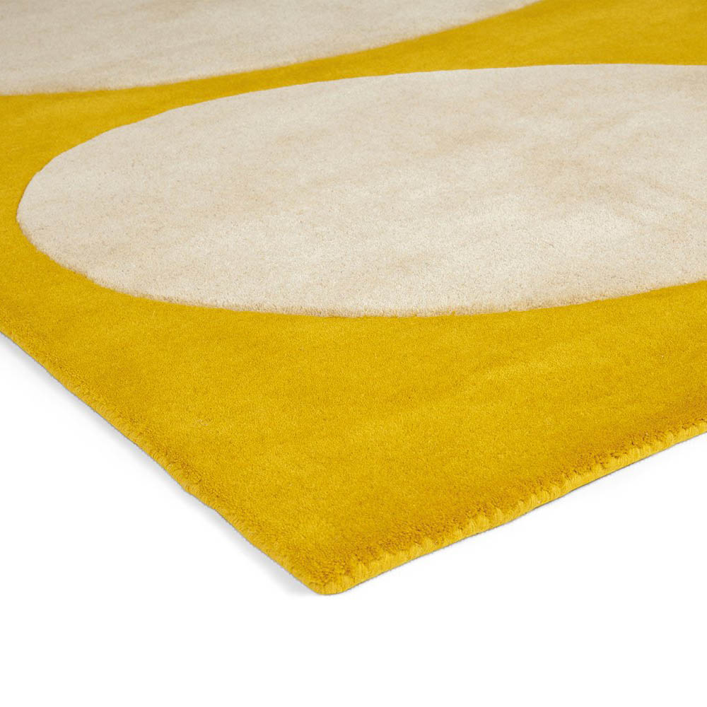 Orla Kiely Yellow Stem Pure Wool Rug 230x160cm Peter's of Kensington