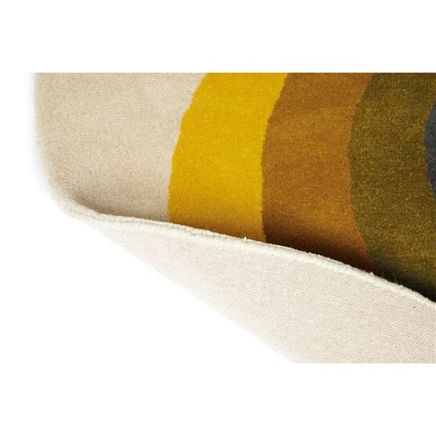 Orla Kiely Sunflower Round Rug Yellow 200cm - Peter's of Kensington