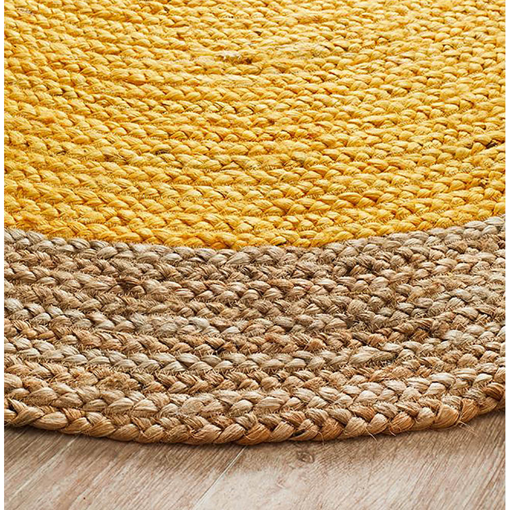 Tapete Rug Yellow Modern Flatwoven Round Rug 200x200cm Peter's of