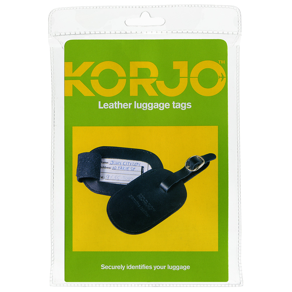 Korjo Leather Luggage Tags Set 2pce Peter's of Kensington