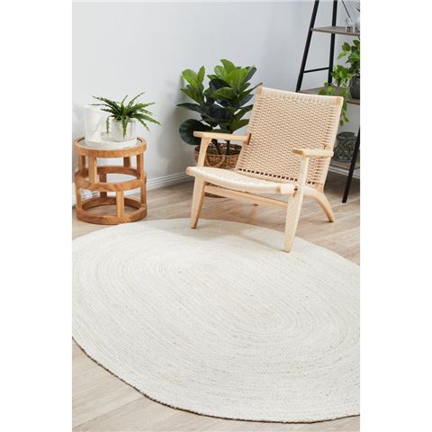 Tapete Rug Bondi Oval Rug White 220x150cm - Peter's of Kensington