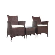 Exterieur Outdoor - Gardeon Outdoor Furniture Set Brown 3pc