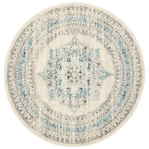 Tapete Rug Century Bohemian Round Rug Off White 200x200cm - Peter's of Kensington