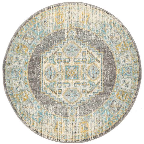 Tapete Rug - Century Bohemian Rug Grey Multi 150x150cm