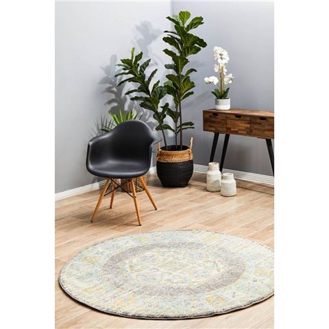 Tapete Rug Century Bohemian Rug Grey Multi 200x200cm - Peter's of Kensington