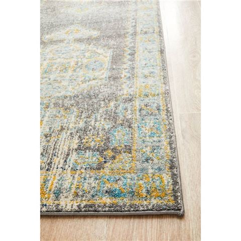 Tapete Rug Century Bohemian Rug Grey Multi 300x80cm - Peter's of Kensington