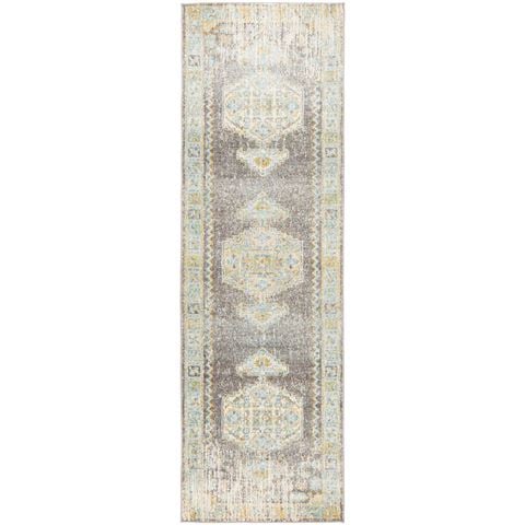 Tapete Rug Century Bohemian Rug Grey Multi 400x80cm - Peter's of Kensington