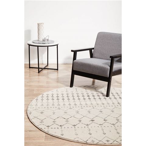 Tapete Rug Chrome Elsa Round Rug Silver 200x200cm - Peter's of Kensington