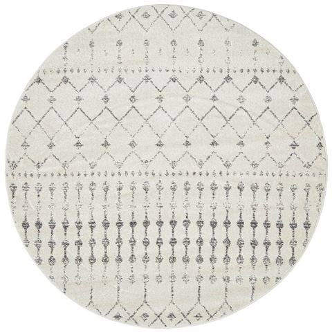 Tapete Rug Chrome Elsa Round Rug Silver 200x200cm - Peter's of Kensington