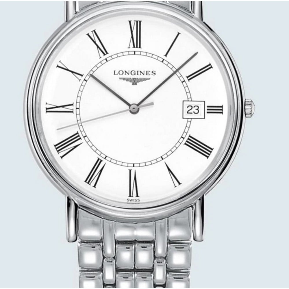 Longines - Présence S/Steel White Matte Quartz Watch 38.50mm | Peter's ...