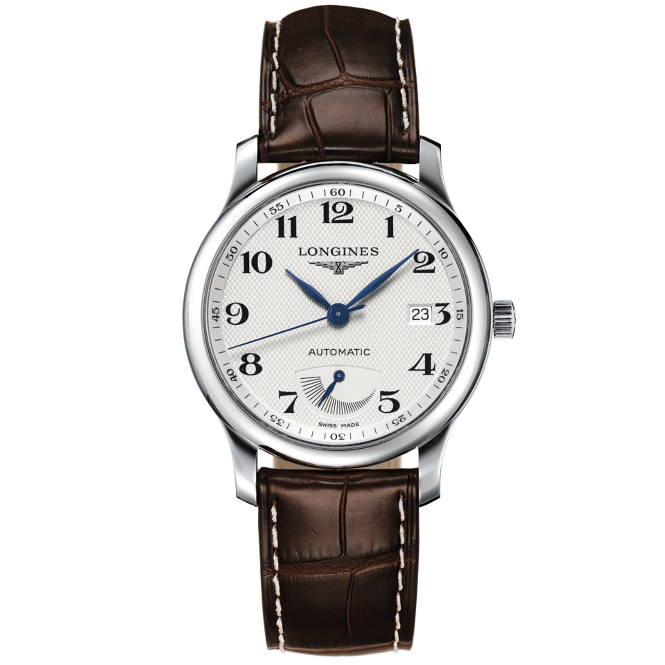 Longines - Master Collection Silver Dial Brown Strap Watch | Peter's of ...