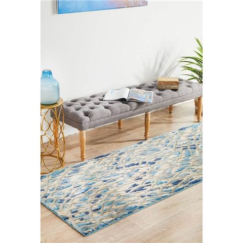 Tapete Rug - Dream Scape Modern Runner Rug Blue 400x80cm
