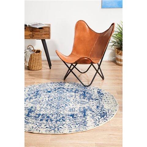 Tapete Rug Evoke Glam Round Rug Navy 240x240cm - Peter's of Kensington