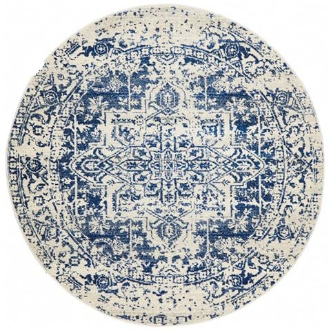 Tapete Rug Evoke Glam Round Rug Navy 240x240cm - Peter's of Kensington