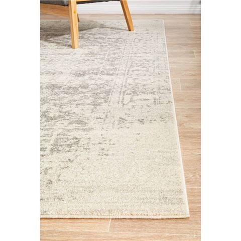 Tapete Rug Evoke Dream White Silver Rug 330x240cm - Peter's of Kensington