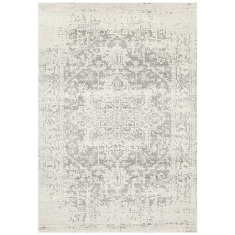 Tapete Rug Evoke Dream White Silver Rug 330x240cm - Peter's of Kensington