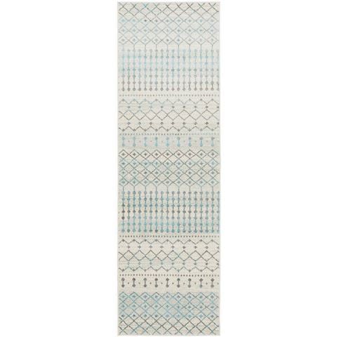 Tapete Rug Evoke Tribal Runner Rug Bone 400x80cm - Peter's of Kensington