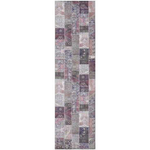 Tapete Rug Illusions Patchwork Printed Rug Earth 200x80cm - Peter's of Kensington