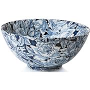Burleigh - Ink Blue Hibiscus Footed Bowl Large 27cm