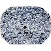 Burleigh - Ink Blue Hibiscus Rectangular Platter 26x33cm