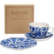 Burleigh - Blue Arden Breakfast Cup/Saucer/Plate Gift Set