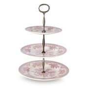 Burleigh - Pink Asiatic Pheasants Cake Stand 3 Tier