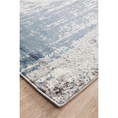 Tapete Rug Blue Silky Finish Abstract Rug 300x80cm - Peter's of Kensington