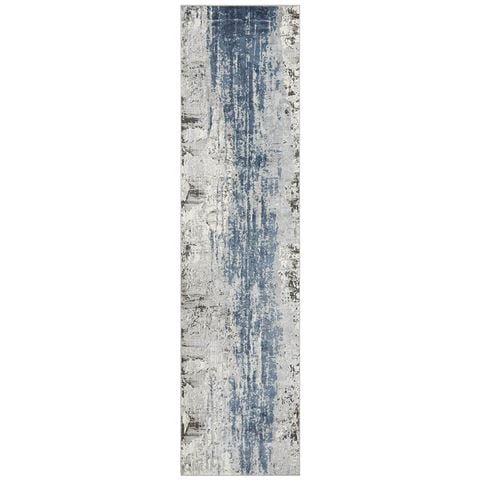 Tapete Rug Blue Silky Finish Abstract Rug 300x80cm - Peter's of Kensington