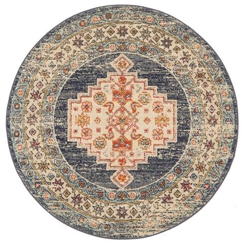 Tapete Rug Legacy Aztec Round Rug Ecru 150x150cm - Peter's of Kensington