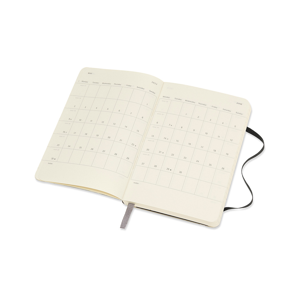 Moleskine 202122 Weekly Pocket Diary Soft Cover Black Peter's of