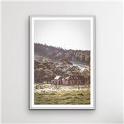 I Heart Wall Art - Blue Mountains White Frame 120x160