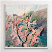 I Heart Wall Art - Cherry Blossom Nature White Frame 120x120