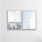I Heart Wall Art - Sailing Away 2pc White Frame 100x140