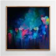 I Heart Wall Art - Glade Blue Colourful Natural Frame 95x95
