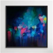 I Heart Wall Art - Glade Blue Colourful Black Frame 120x120
