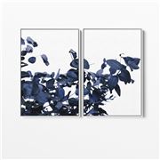 I Heart Wall Art - Ghostly Blue 2pc White Frame 100x140
