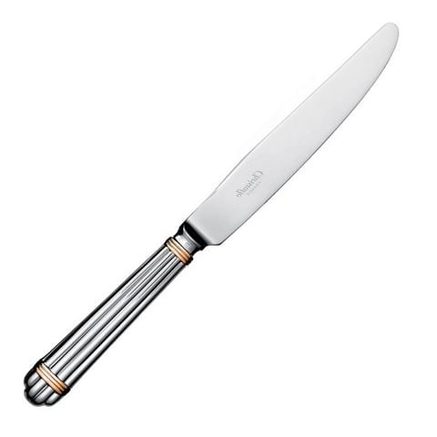 Christofle Aria Silverplate Dessert Knife w/24k Gold Rings - Peter's of Kensington