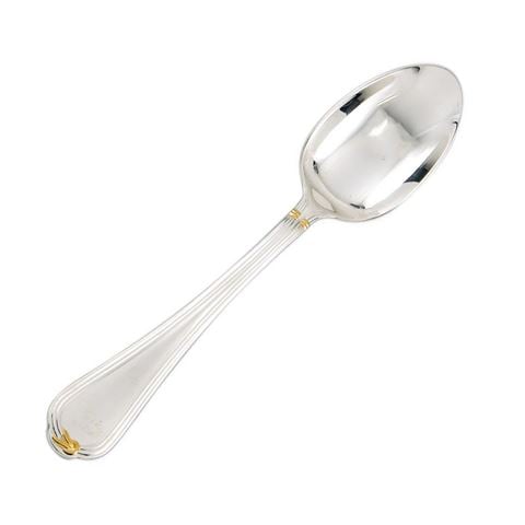 Christofle Oceana Silverplate Tablespoon w/24k Gold Knot - Peter's of Kensington