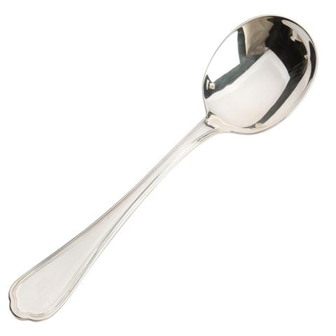 Christofle Spatours Silverplate Cream Soup Spoon - Peter's of Kensington