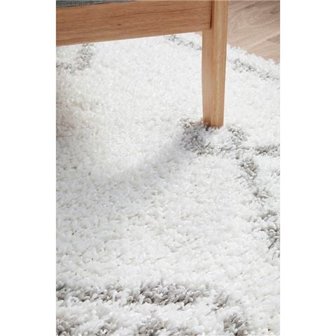 Tapete Rug Casablanca Temara Shag Rug White 150x80cm - Peter's of Kensington
