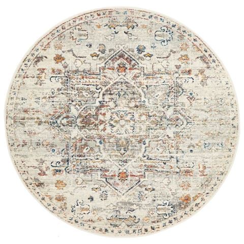 Tapete Rug Bohemian Round Rug Off White 240cm - Peter's of Kensington