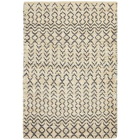 Tapete Rug Kenya Jute Tribal Rug Black 320x230cm - Peter's of Kensington