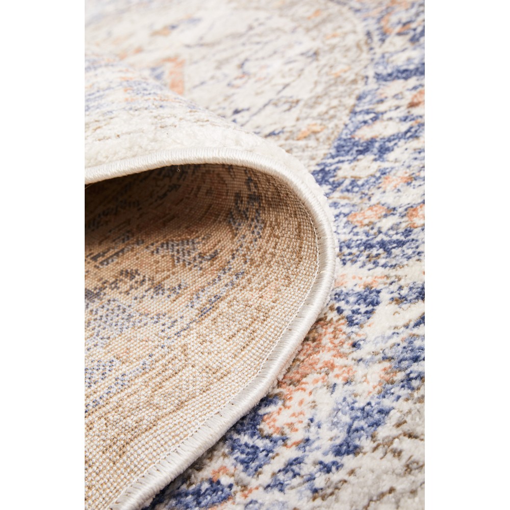 Tapete Rug Blue & Peach Look Durable Rug 200x200cm Peter's of