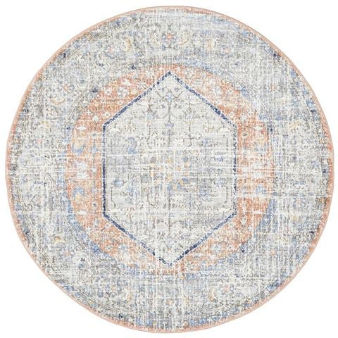 Tapete Rug Mayfair Lorissa Round Rug Peach 150x150cm - Peter's of Kensington