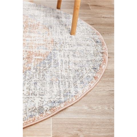 Tapete Rug Mayfair Lorissa Round Rug Peach 240x240cm - Peter's of Kensington