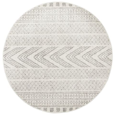 Tapete Rug Geometric Round Rug Grey 200cm - Peter's of Kensington