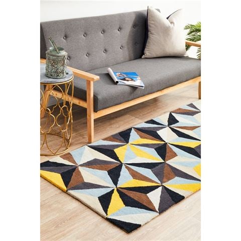 Tapete Rug Matrix Wool Geometric Runner Rug 400x80cm - Peter's of Kensington