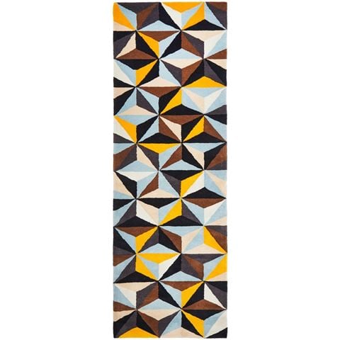Tapete Rug Matrix Wool Geometric Runner Rug 400x80cm - Peter's of Kensington