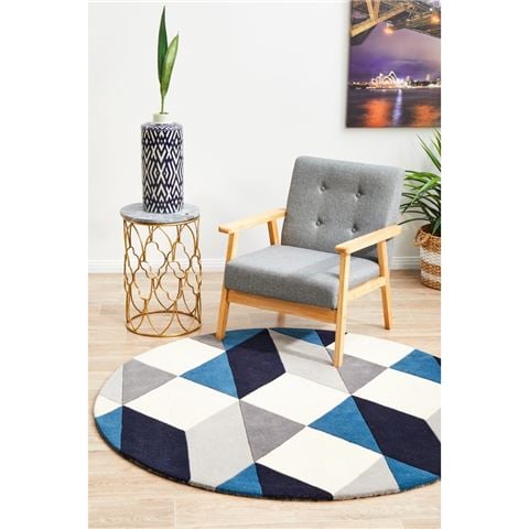 Tapete Rug - Matrix 3D Round Rug Grey 120x120cm