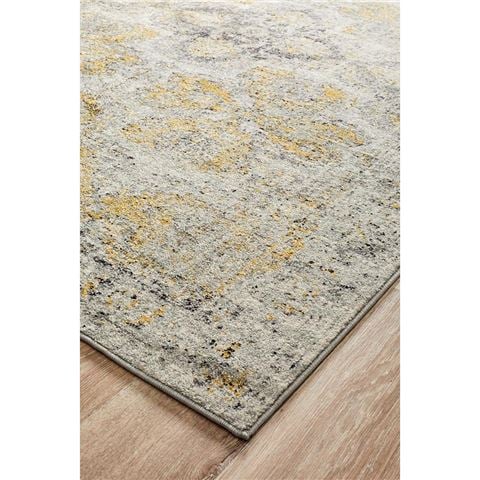 Tapete Rug Museum Runner Rug Yellow & Grey 400x80cm - Peter's of Kensington